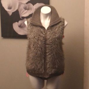 Justice faux fur sweater vest